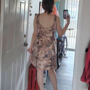 Belle Badgley Mischka U Back rose dress